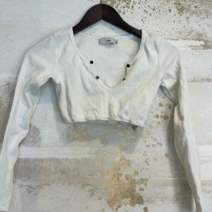 Adika white crop top size small